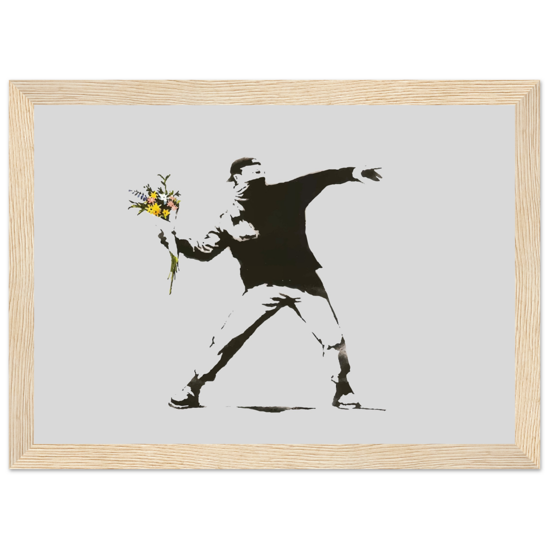 Banksy Flower Thrower Artwork Poster-3