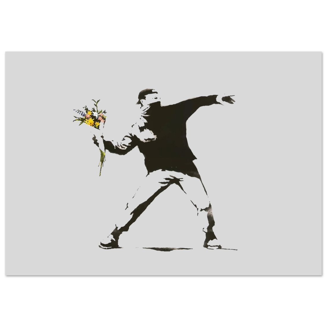 Banksy Flower Thrower Artwork Poster-2