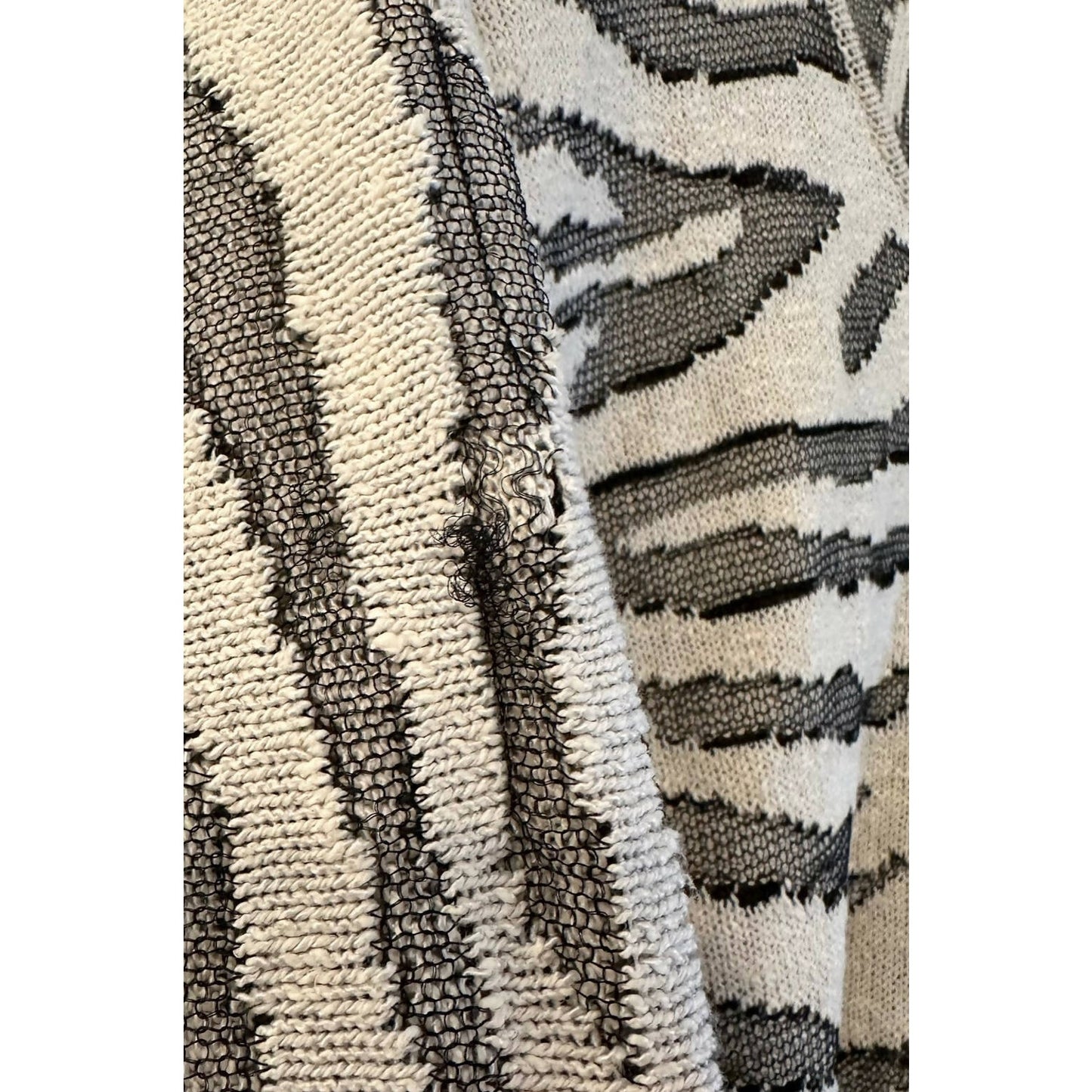 STAUD Cassia Zebra Shawl - Animal - Off White Multi