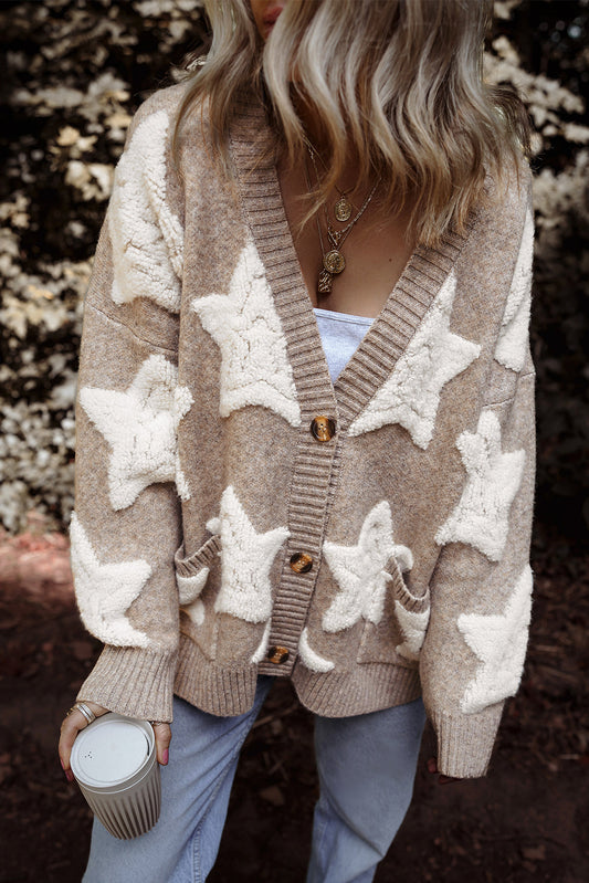 Clare Sherpa Star Cardigan-0