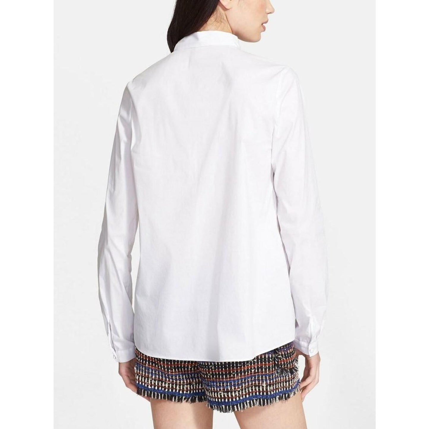 Rachel Zoe Long Sleeve Neck-Tie Blouse - White - 8