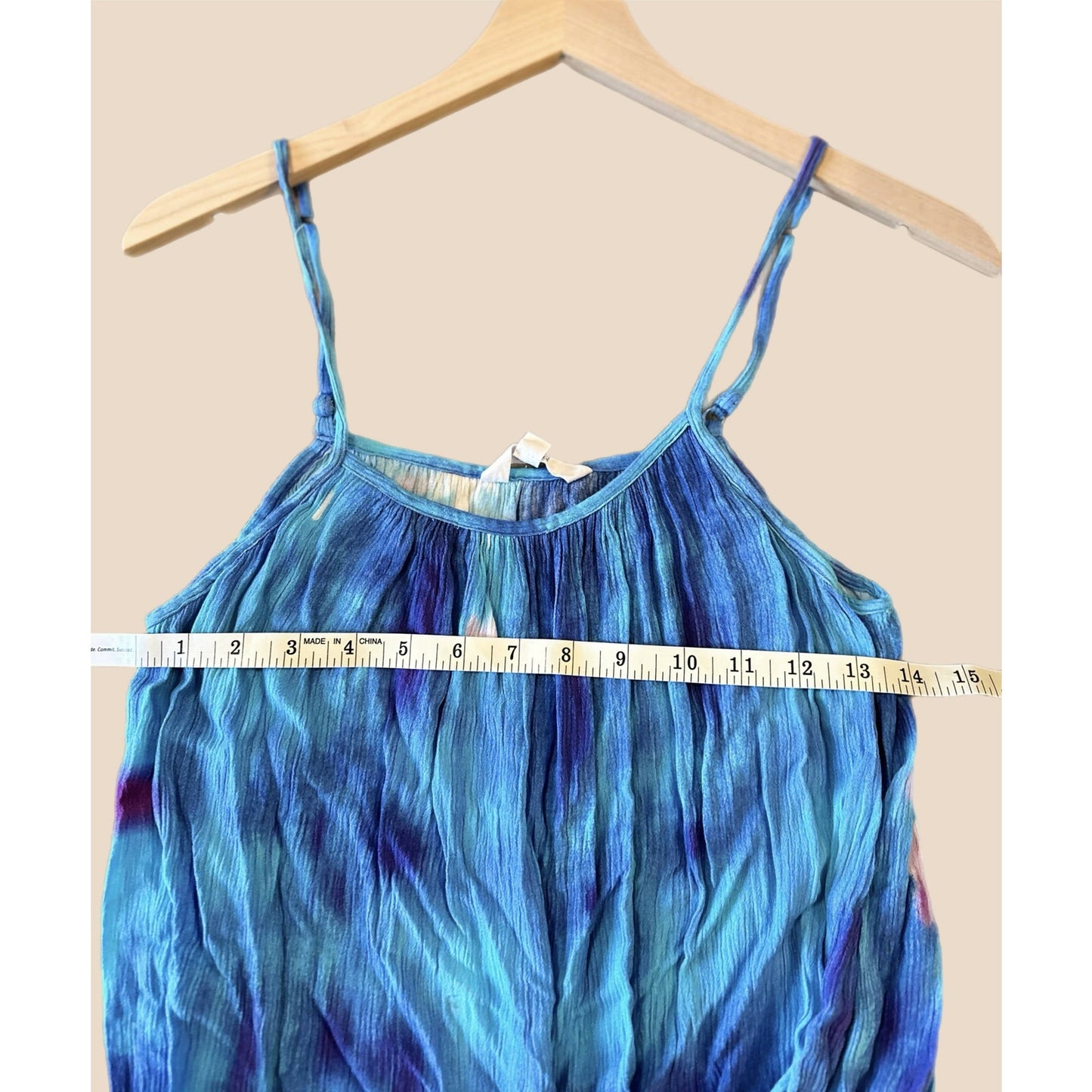 BB Dakota Spaghetti Strap Water Goddess Dress - Tie Dye - Blue Multi/Blue - XS