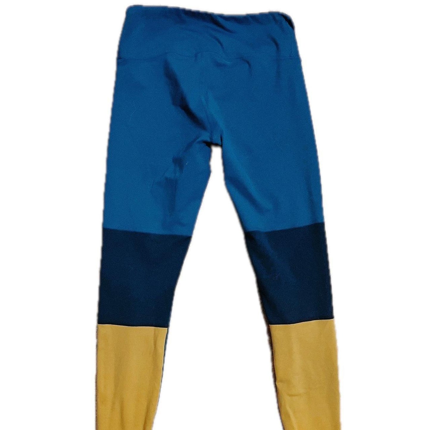 Genuine Aviator Nation Colorblock Leggings - Blue/Dark Blue/ Yellow - Size S