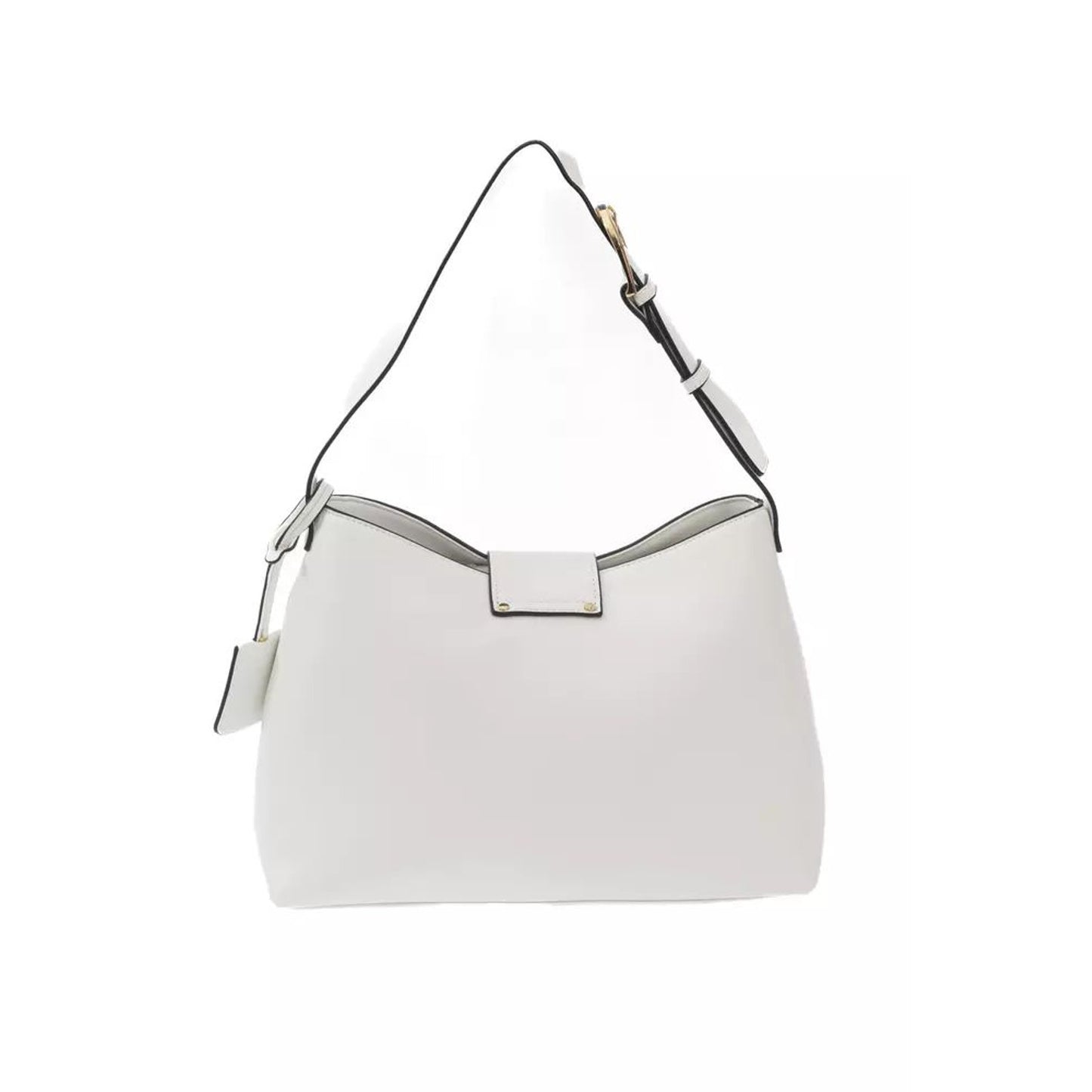 Baldinini Trend Elegant White Handbag with Golden Accents/One Size/White