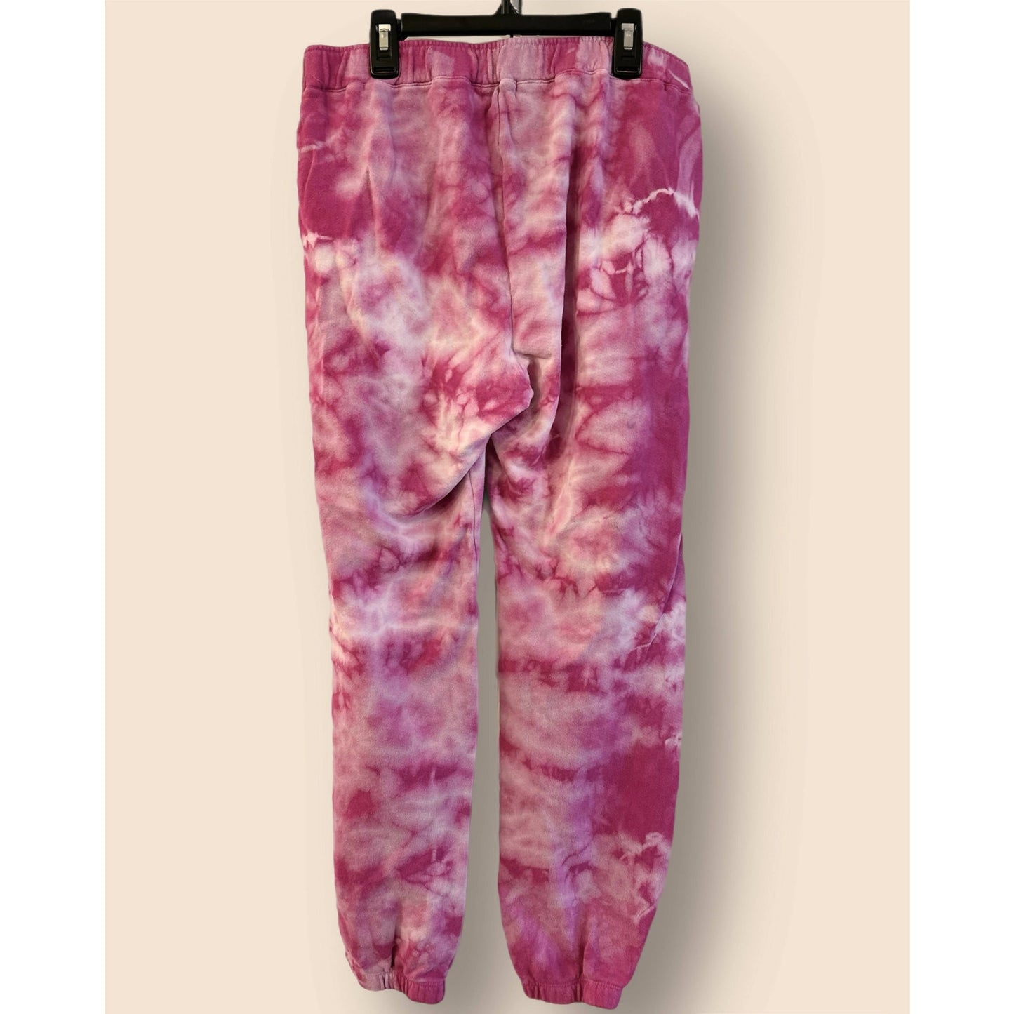 Monrow Crystal Boyfriend Sweatpant - Tie Dye - Pink Multi/Fuchsia