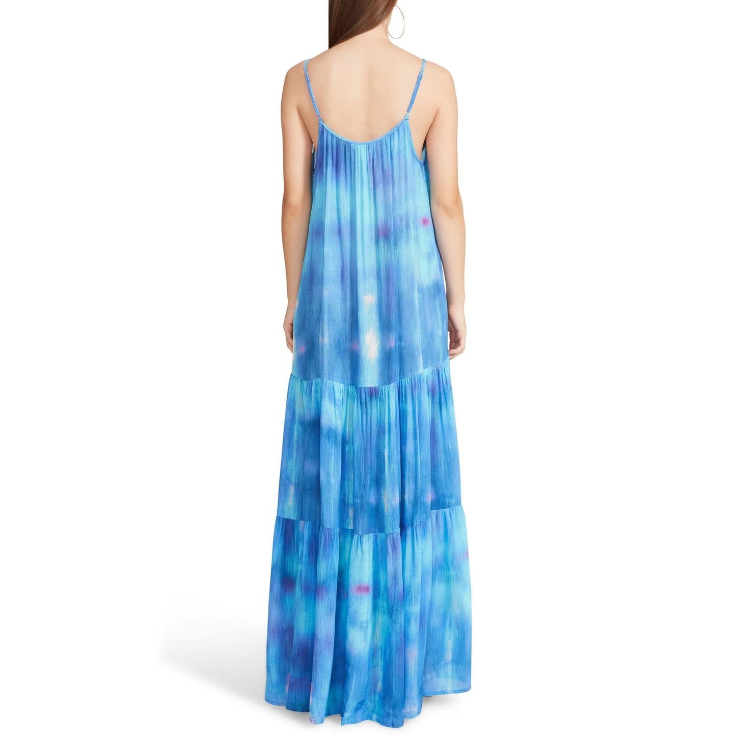 BB Dakota Spaghetti Strap Water Goddess Dress - Tie Dye - Blue Multi/Blue - XS