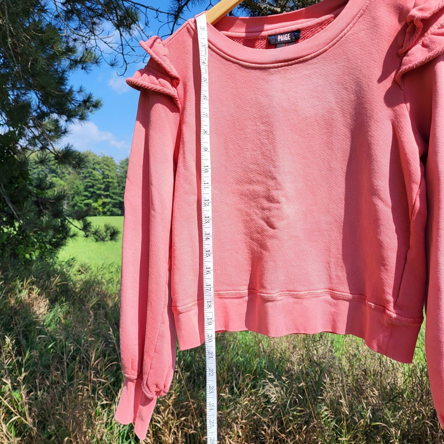 Paige Long Sleeve Panelo Sweatshirt - Pink