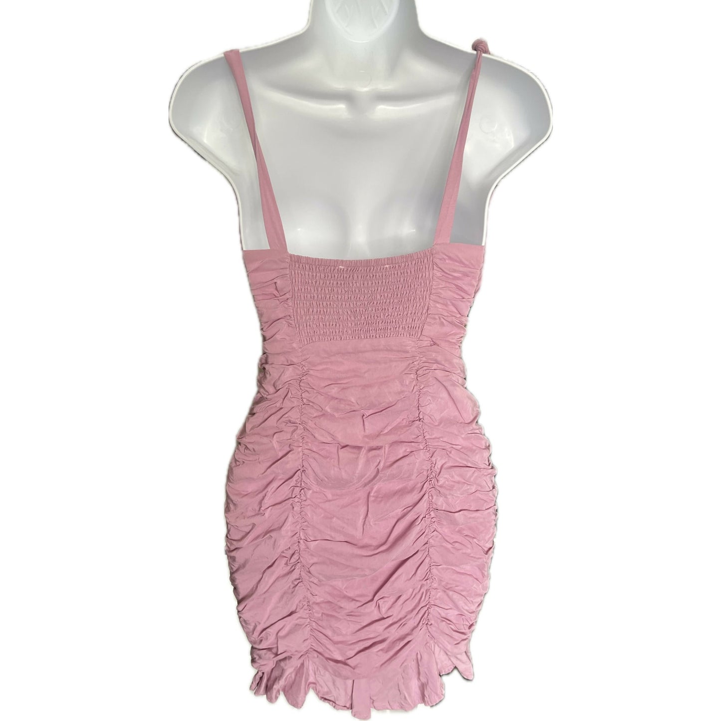 ASTR the Label AIKO RUCHED MINI DRESS - Pink - XS