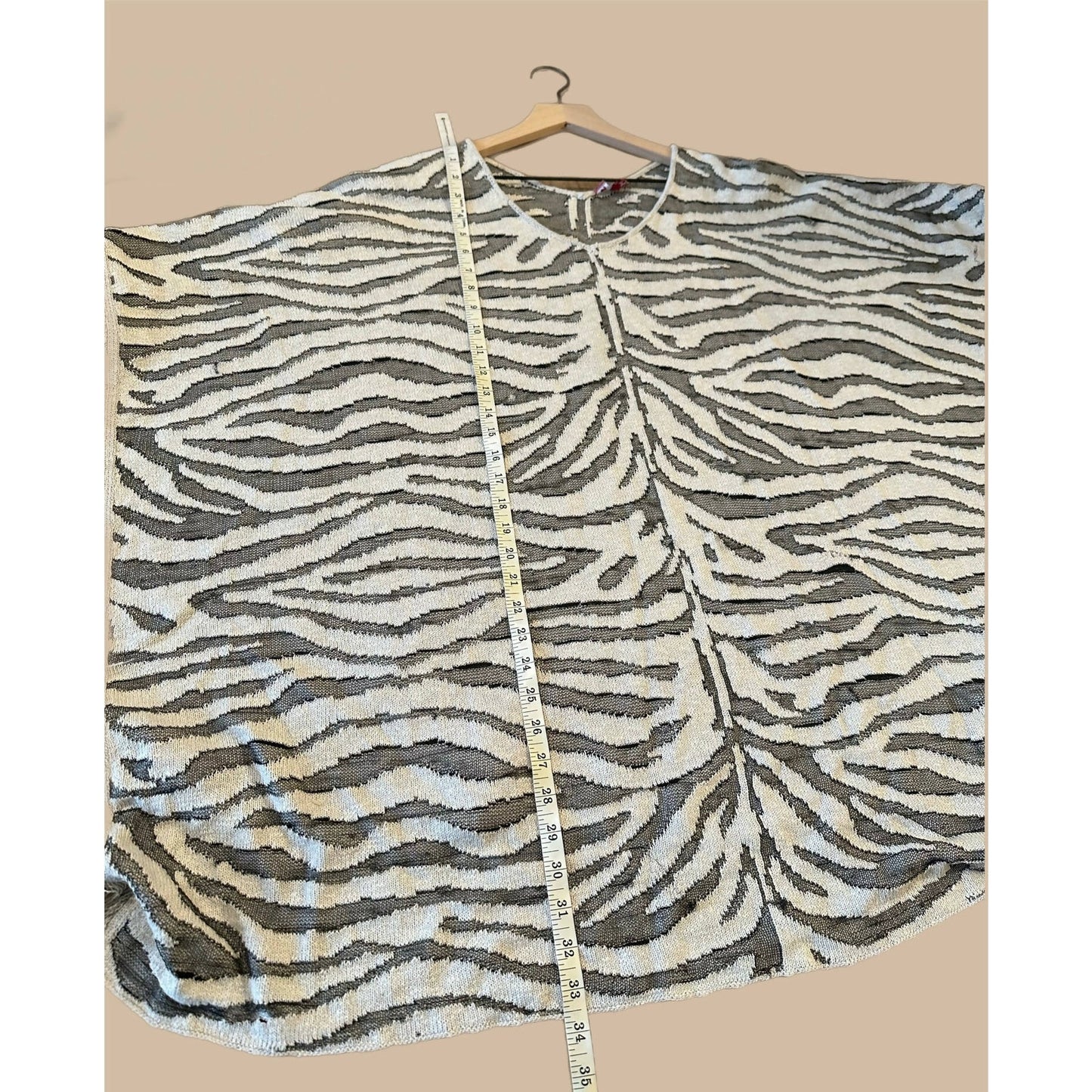 STAUD Cassia Zebra Shawl - Animal - Off White Multi