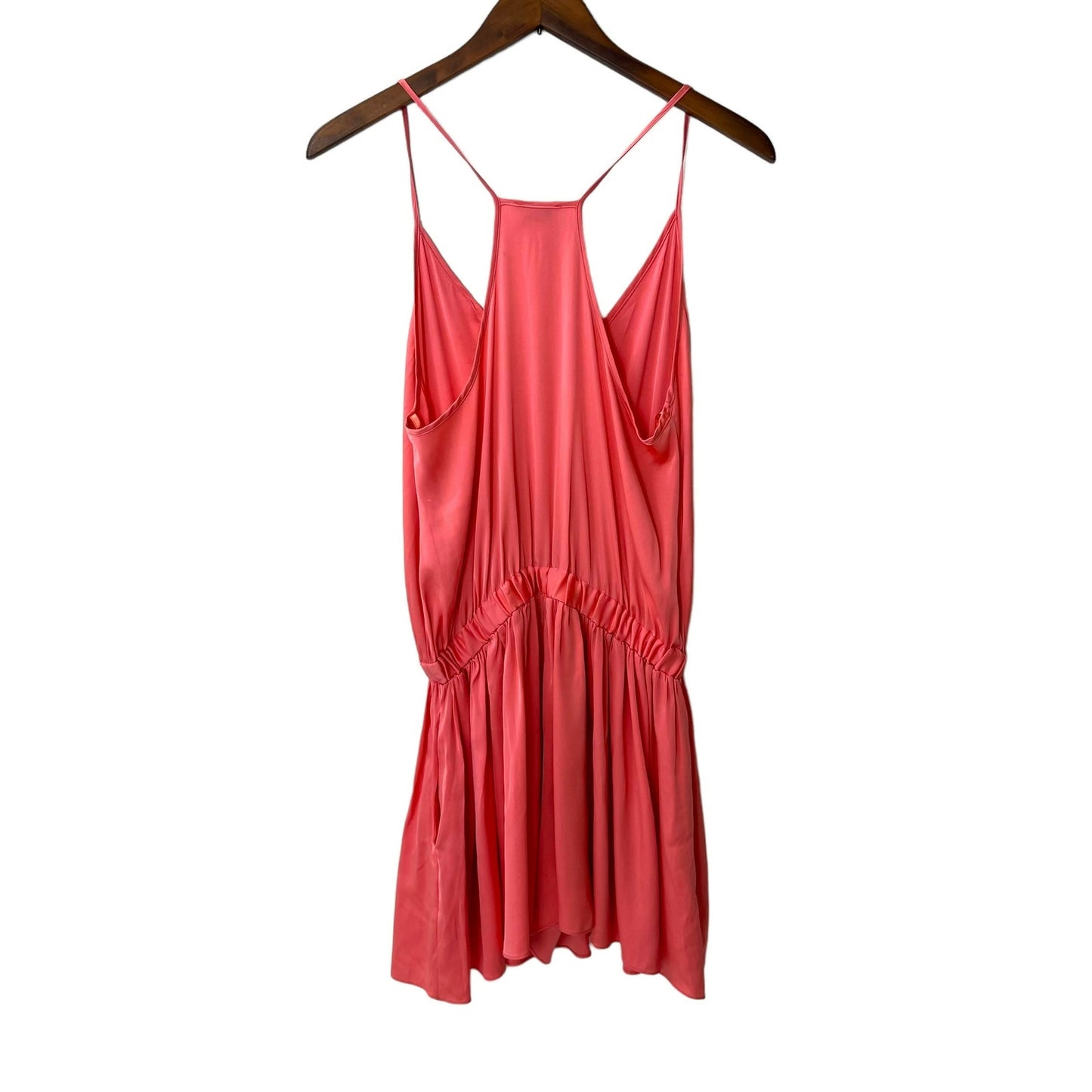 Milly Pink Spaghetti Strap Romper - Elastic Cinched Waist - Size 4