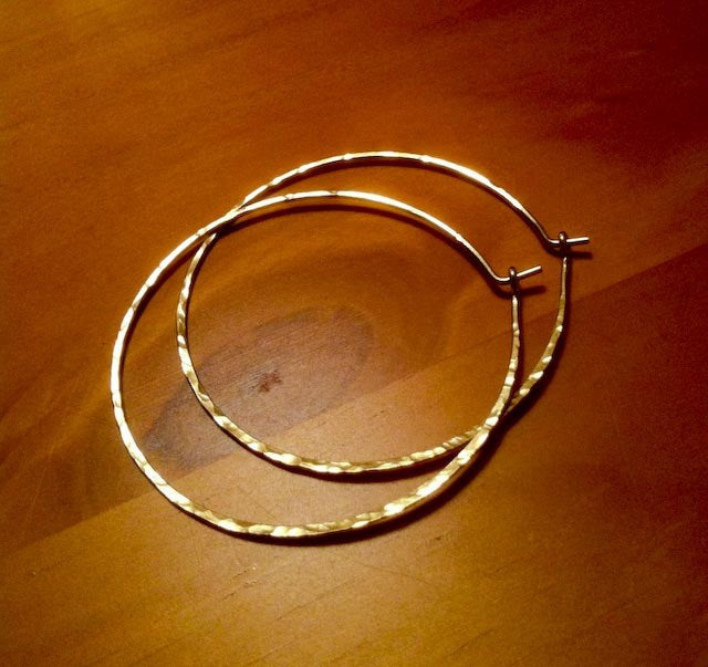 Crescent Moon Hoop Earrings-4