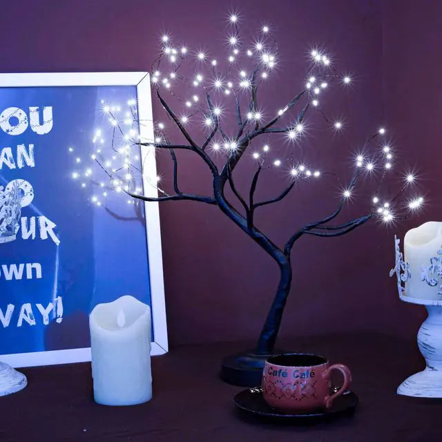 LED Birch Tabletop Bonsai Tree Night Light