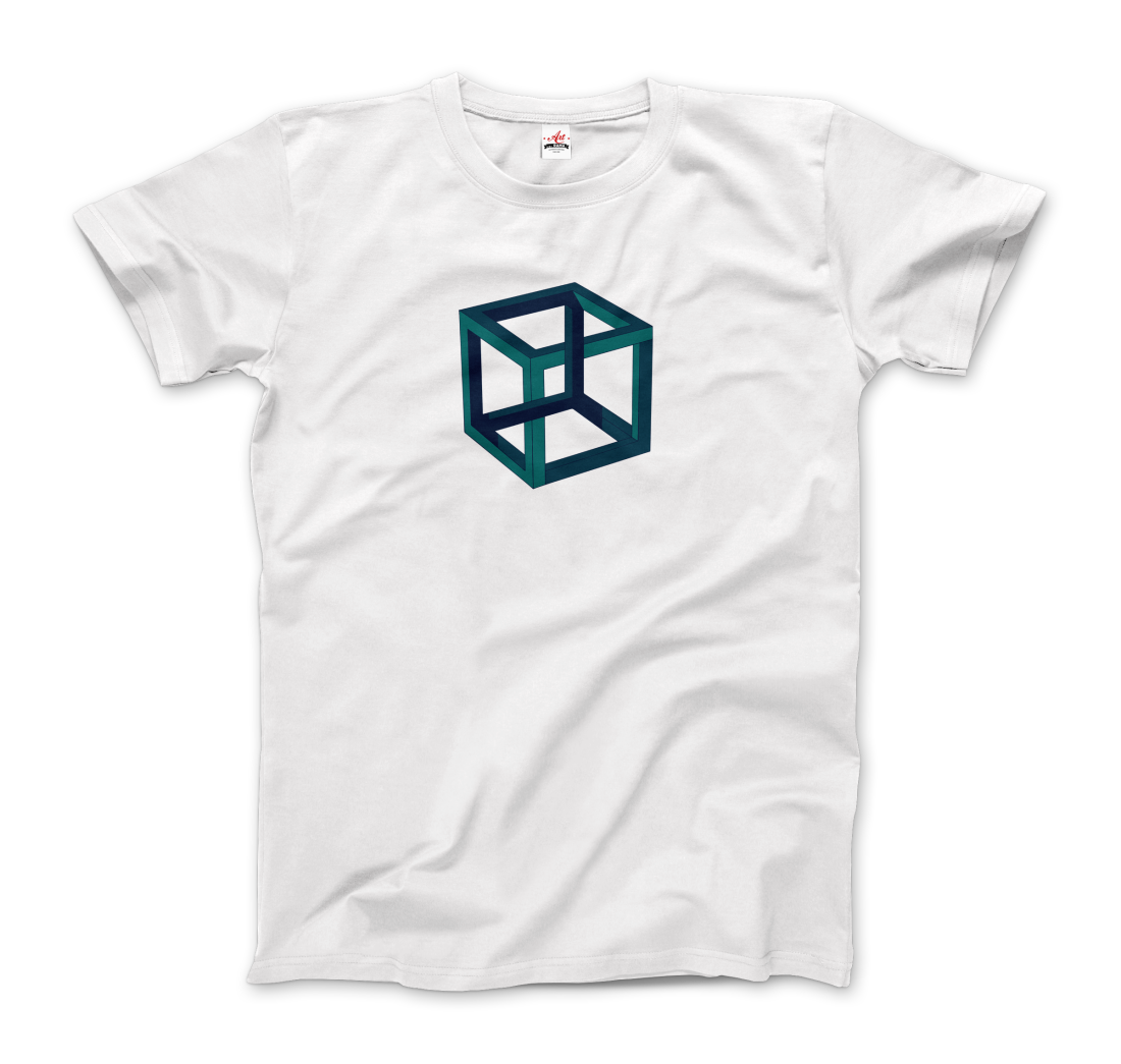 MC Escher Impossible Cube T-Shirt-0