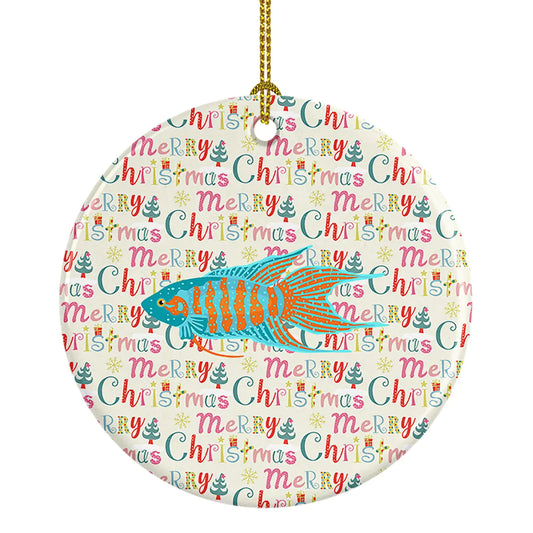 Paradise Fish Christmas Ceramic Ornament